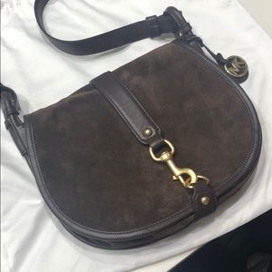 NWOT Michael Kors suede saddle crossbody bag
